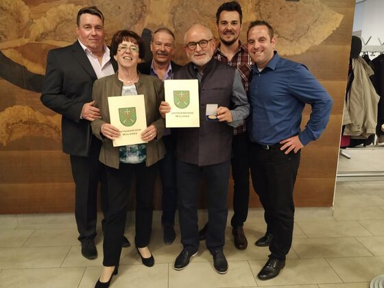 Von links: Joachim Steinborn, Jutta Hahn, Volker Weber, Wolfgang Karl, Daniell Weber u. Steffen Sternberger-Hahn